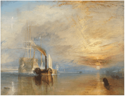 The Fighting Temeraire painting by the artist Turner