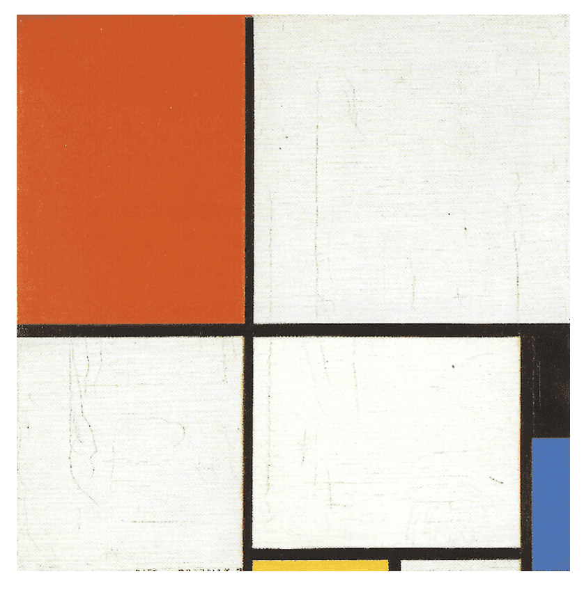 Painting by the artist Mondrian